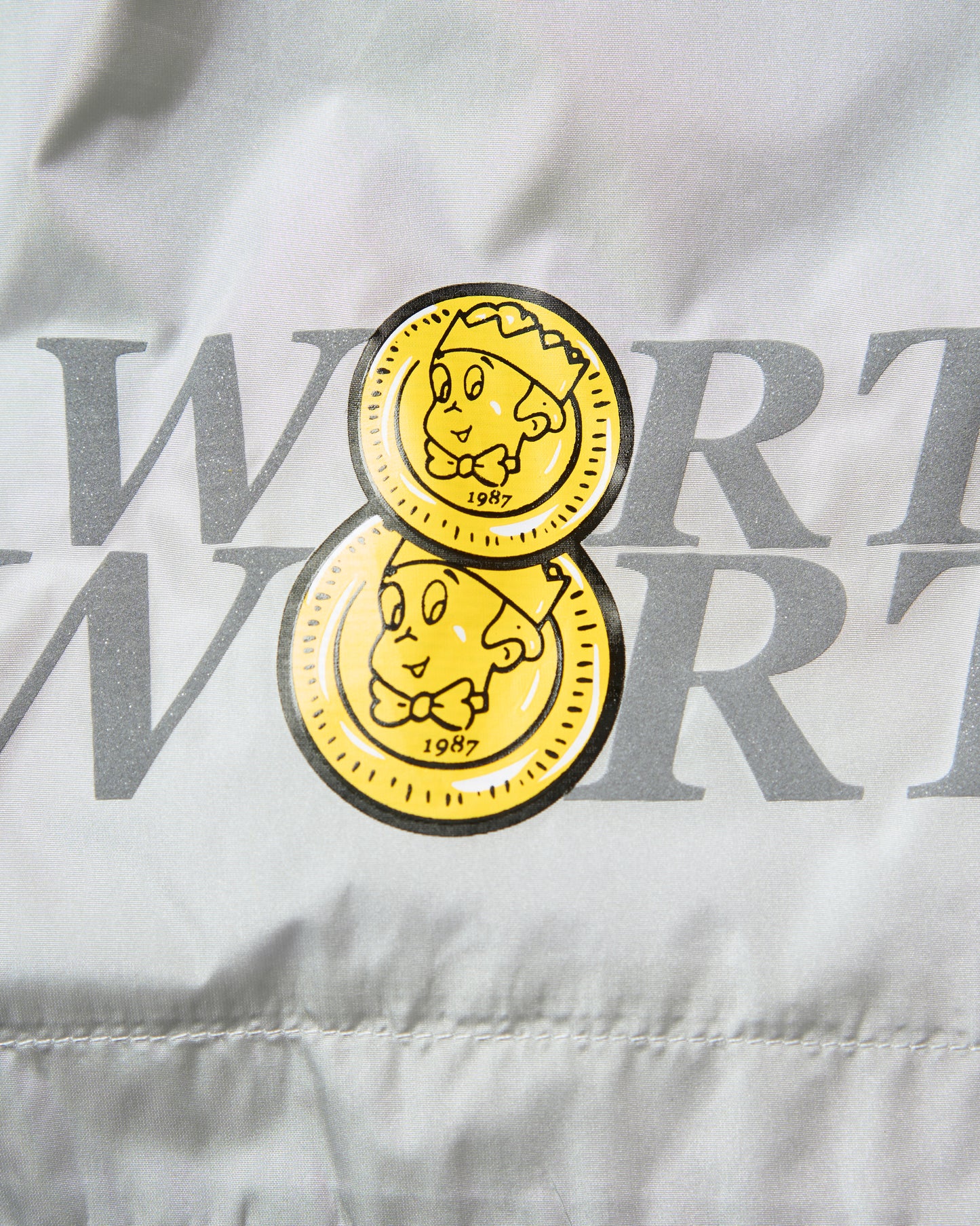 "Double Up" Nylon Shorts (Silver)