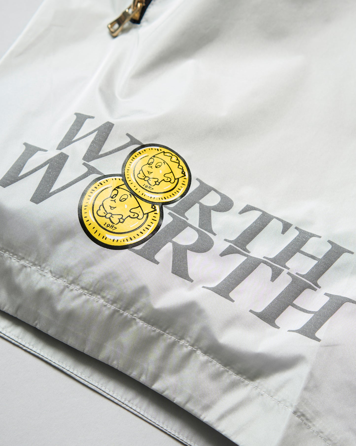 "Double Up" Nylon Shorts (Silver)