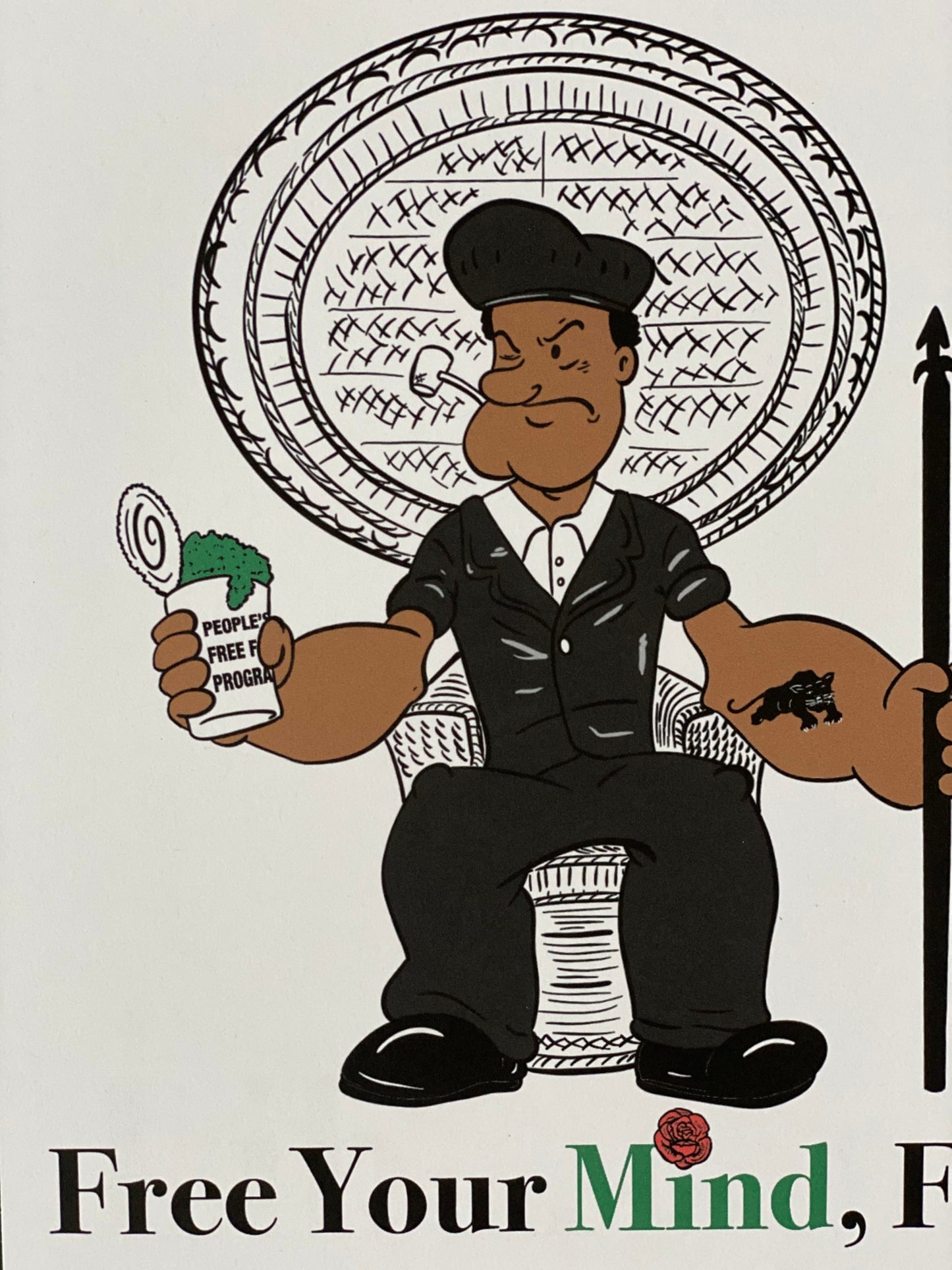 Huey Popeye Newton Print