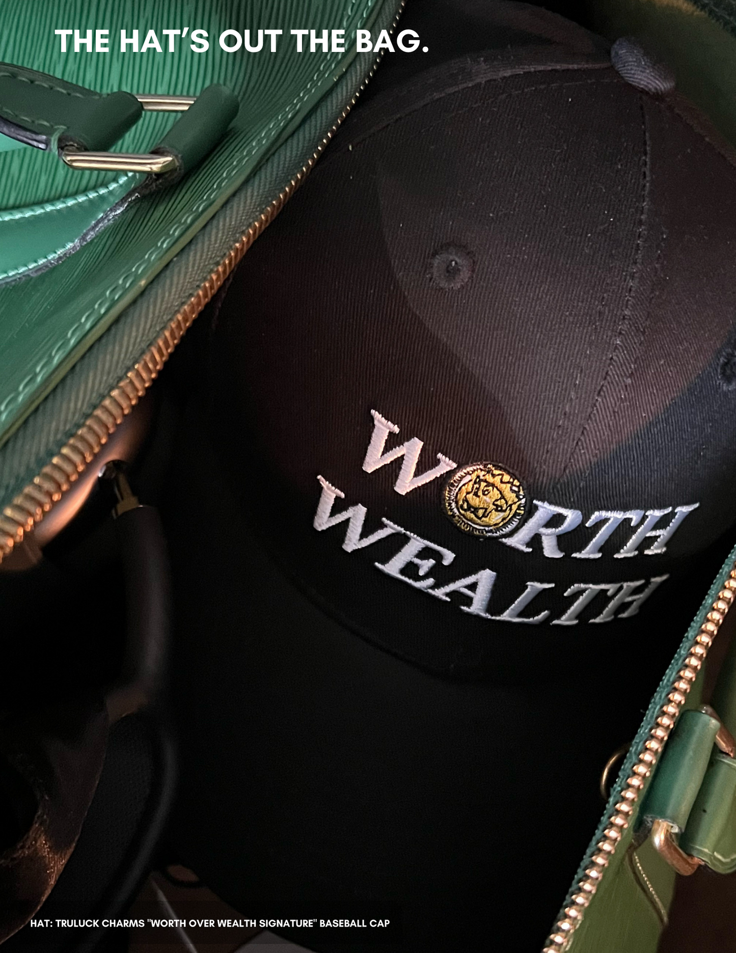 Worth over Wealth Signature Baseball Cap (Black)