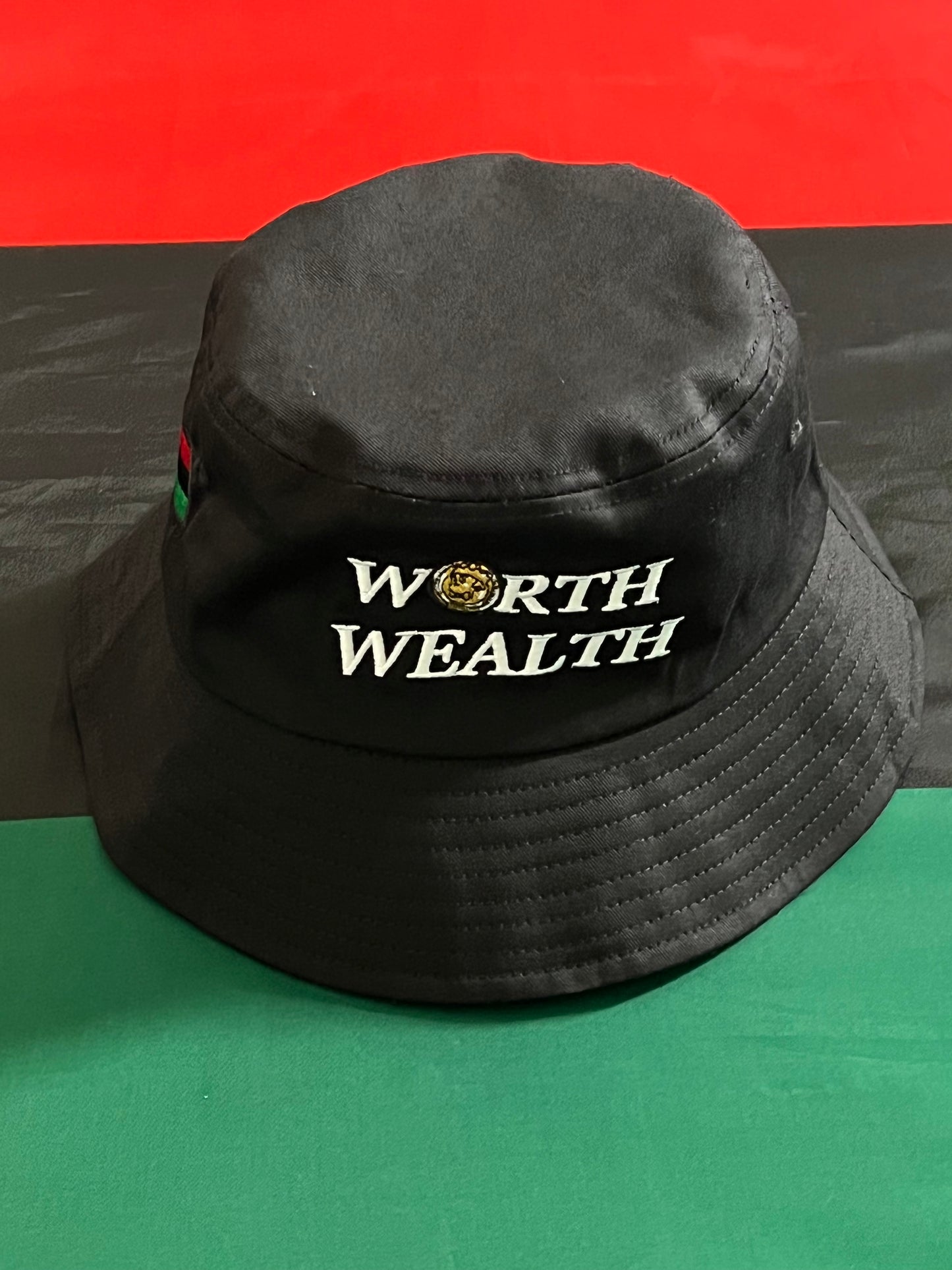 Worth over Wealth Signature Bucket Hat (Black)