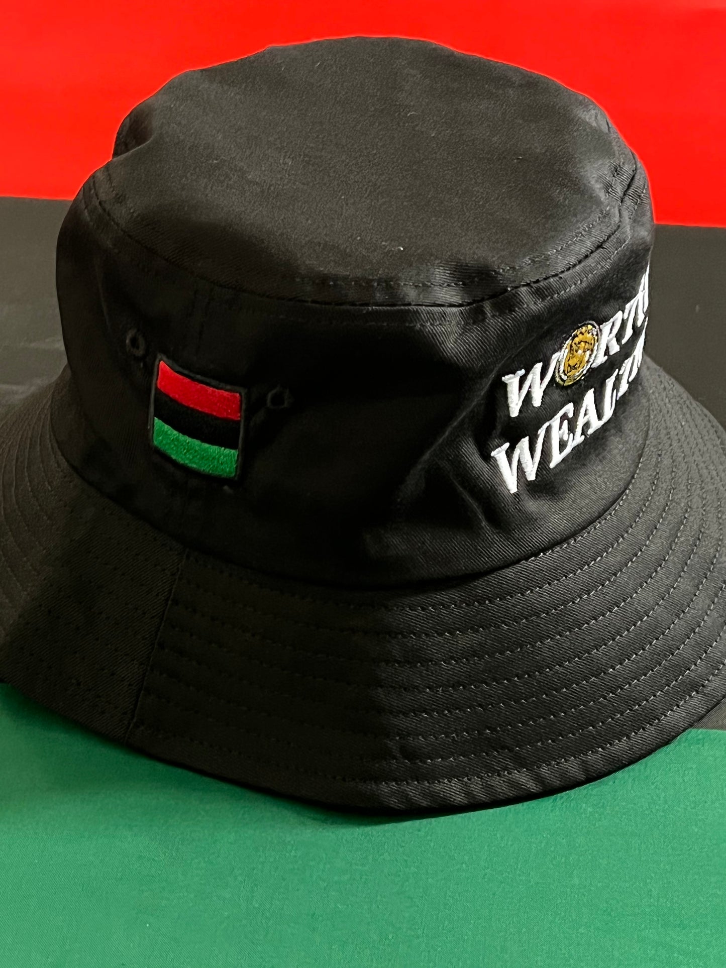Worth over Wealth Signature Bucket Hat (Black)