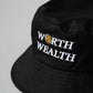 Worth over Wealth Signature Bucket Hat (Black)