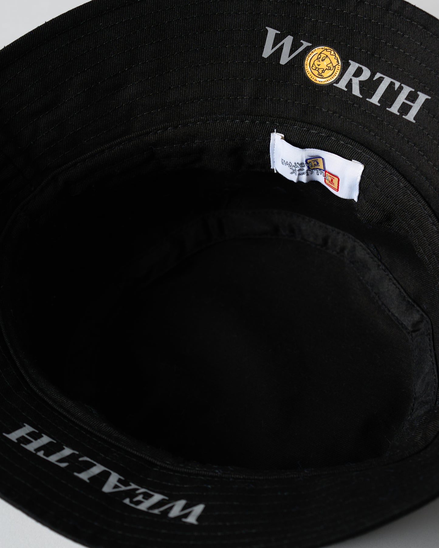 Worth over Wealth Signature Bucket Hat (Black)