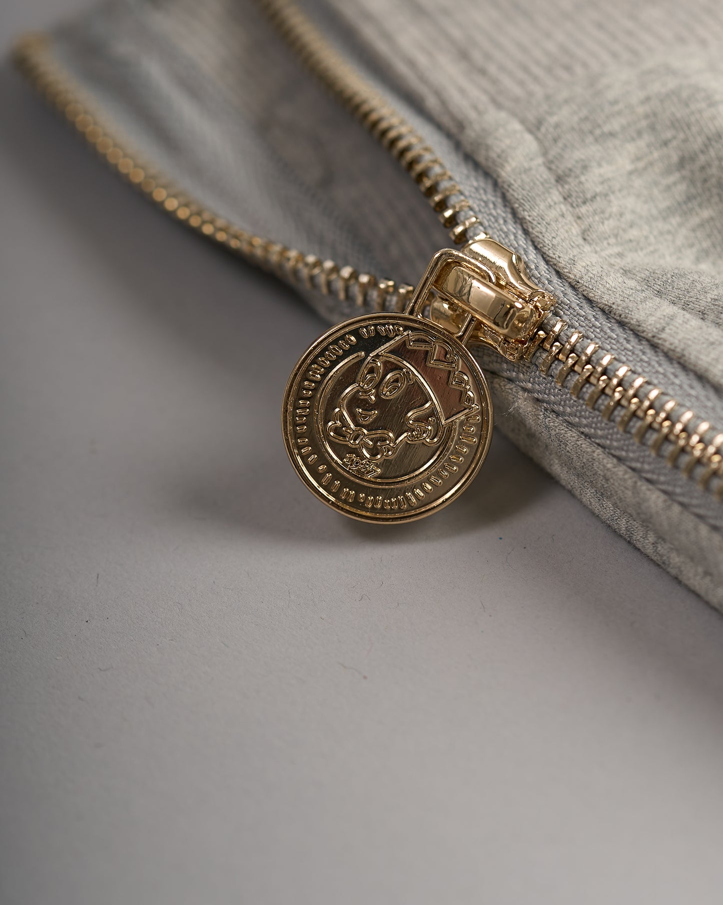 "Don't Rest on Riches" Half-Zip Sweater (Diamond Patches)